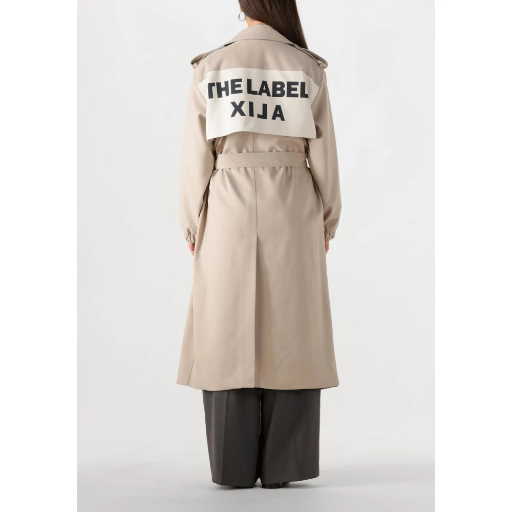 Alix The Label Tijdloze Dames Geweven Trenchcoat Beige Dames