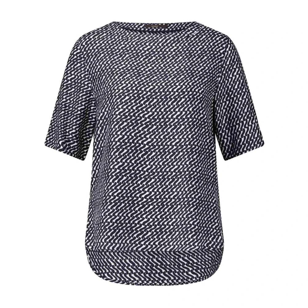Windsor Zijden Patroon Blouse Blue Dames