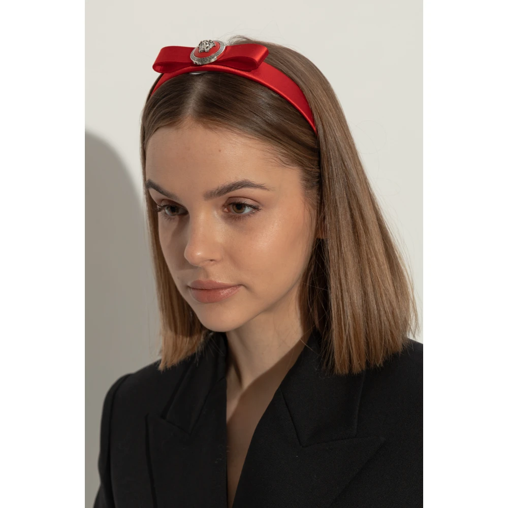 Versace Satijnen haarband Red Dames