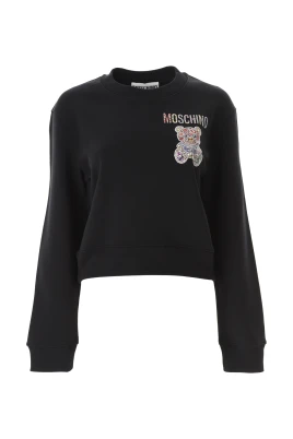 Cropped Teddy Jewel Sweatshirt