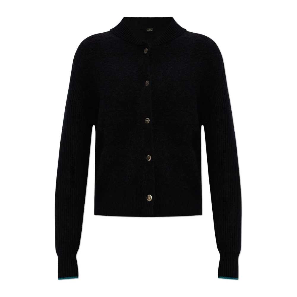 PS By Paul Smith Snap Button Cardigan Blue Dames