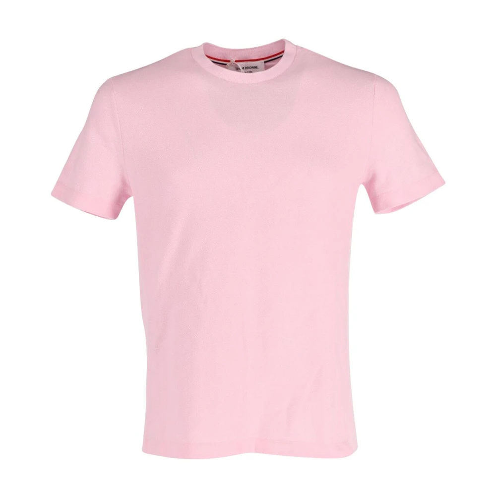 Thom Browne Klassieke Four-Bar T-shirt in lichtroze katoen Pink Heren