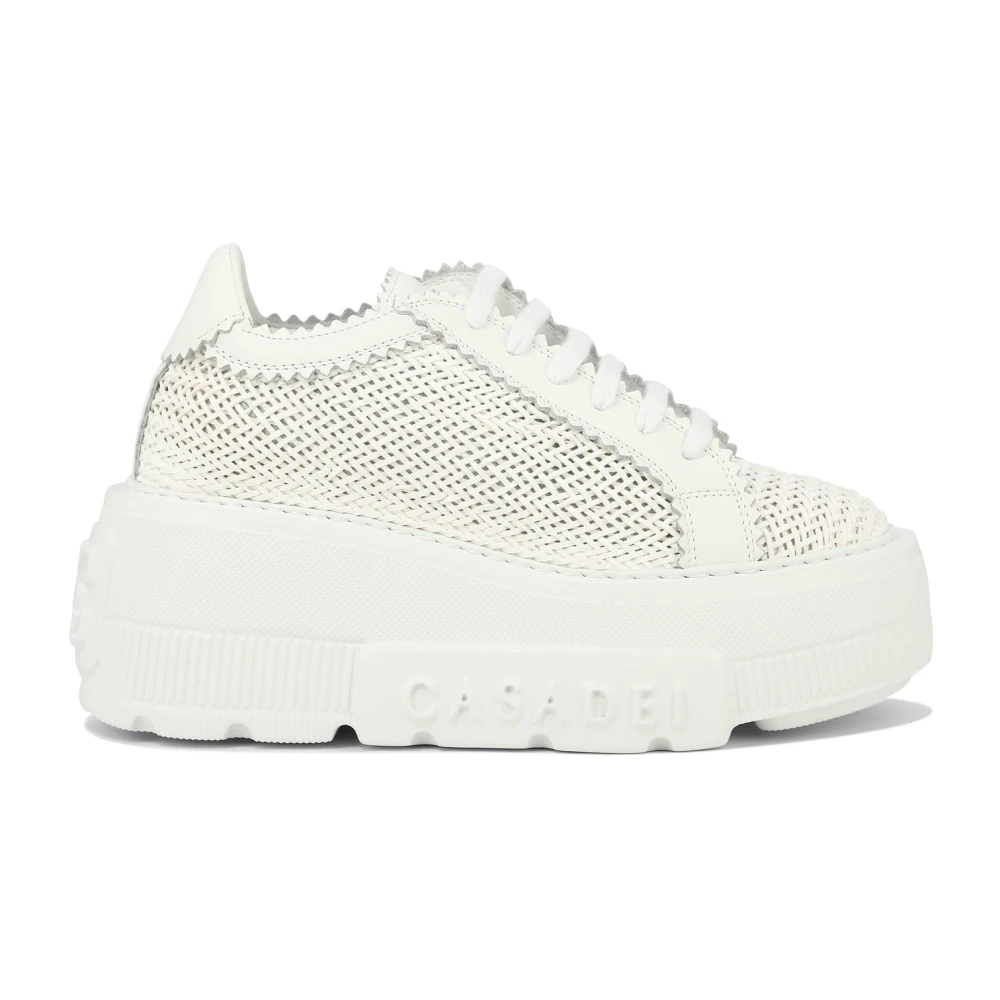 Casadei Women's White Sneakers, 7 Uk, Nexus Hanoi Leather Trainers