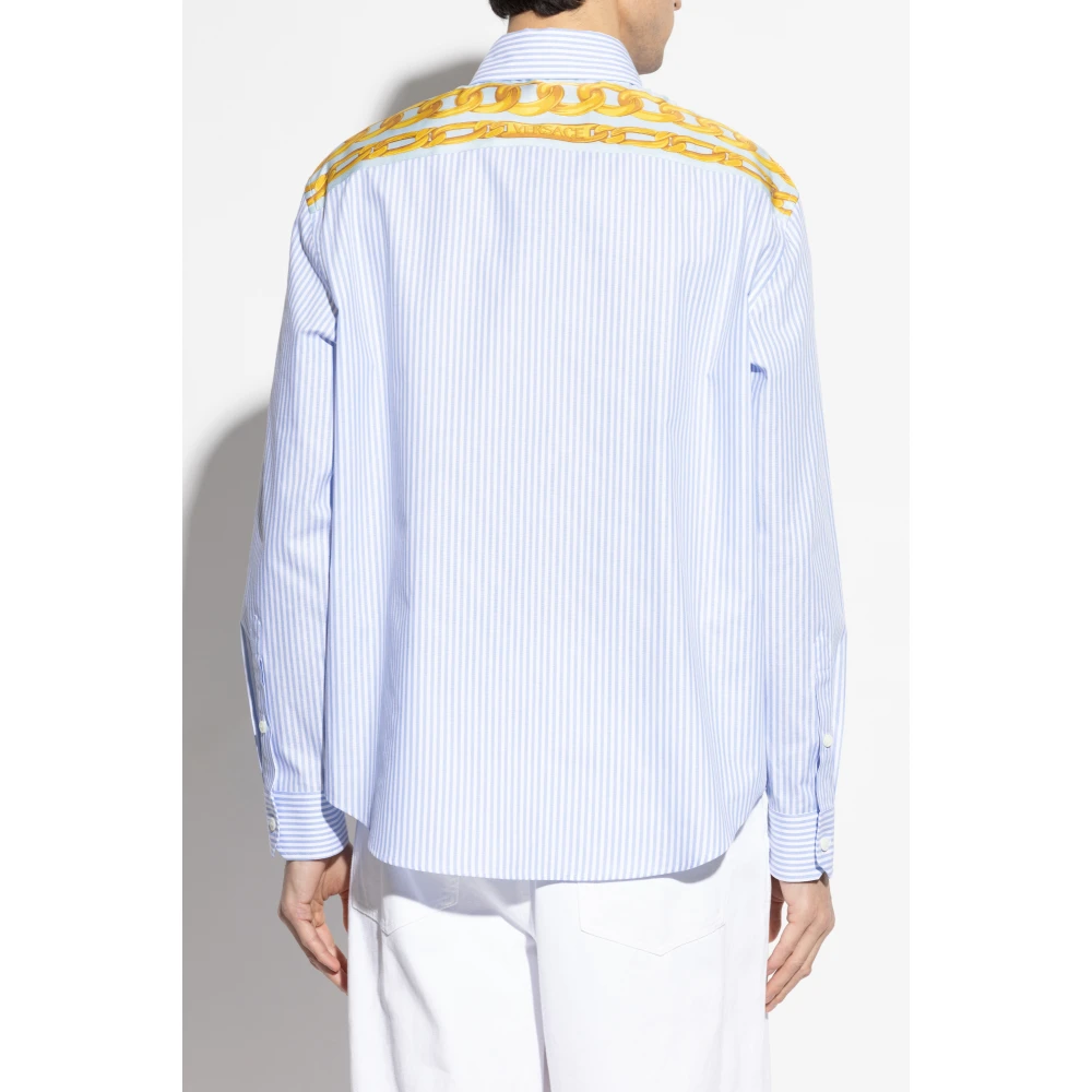 Versace Overhemd met zak Blue Heren