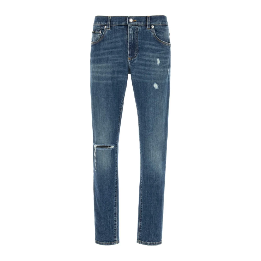 Dolce & Gabbana Stretch Denim Jeans Blue Heren