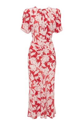red-floral-midi-dress-elegant-style