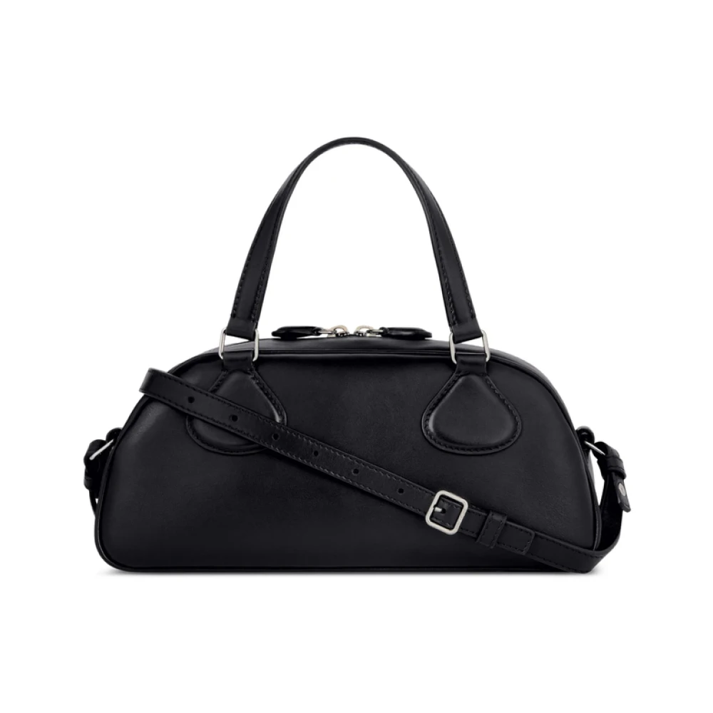 Courrèges Zwarte Tweewegrits Handtas Black Dames