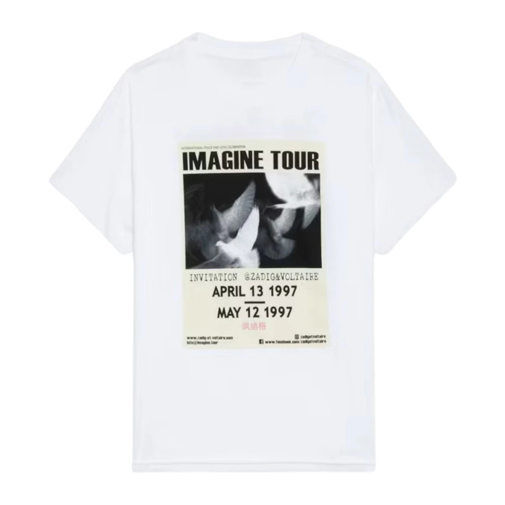 Imagine Tour Hvit Konsert T-skjorte