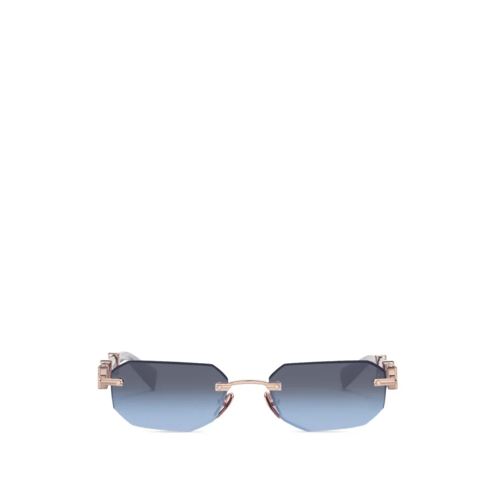 Balmain Unisex Gray Geometric-Frame Rimless Sunglasses - Sunglasses - 55 Mm - Accessories