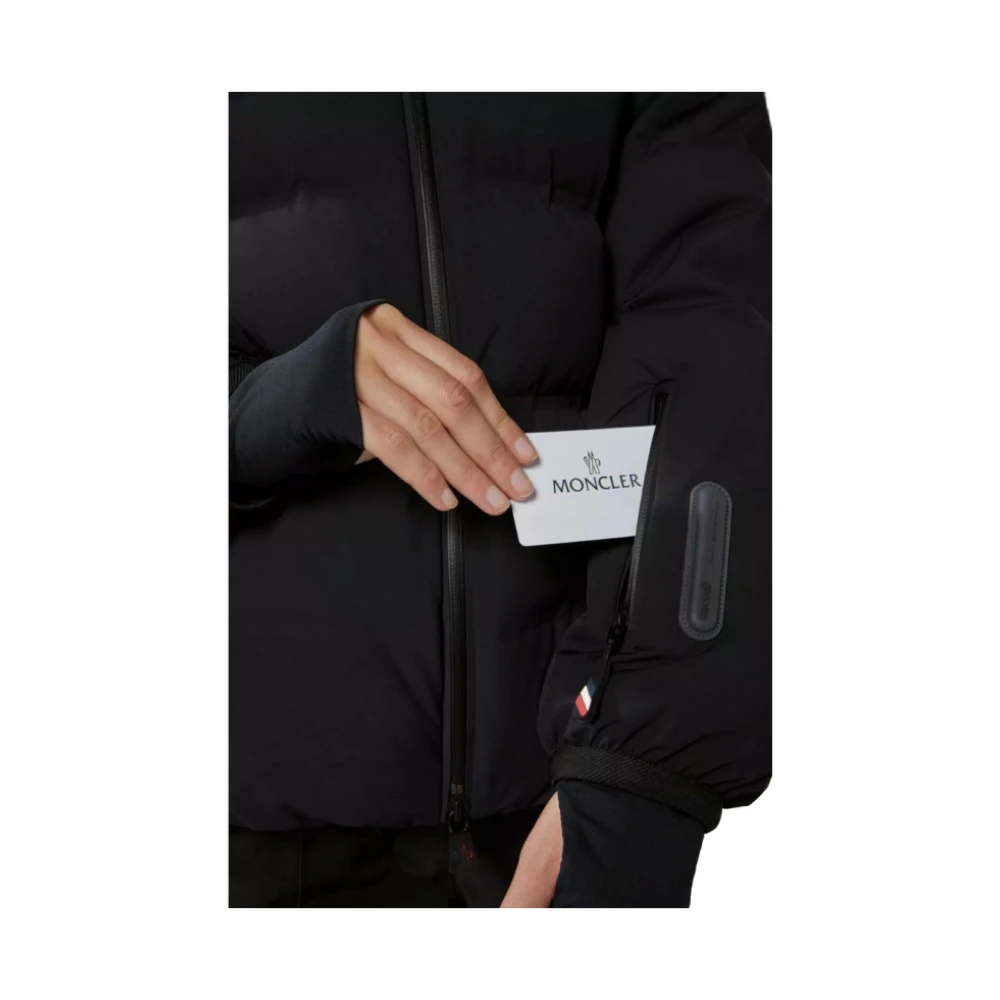 Moncler Ski Suisses Zwart Mat Donsjack Black Dames