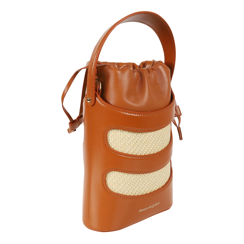 alexander mcqueen Mini Bucket Tassen Collectie Brown Dames