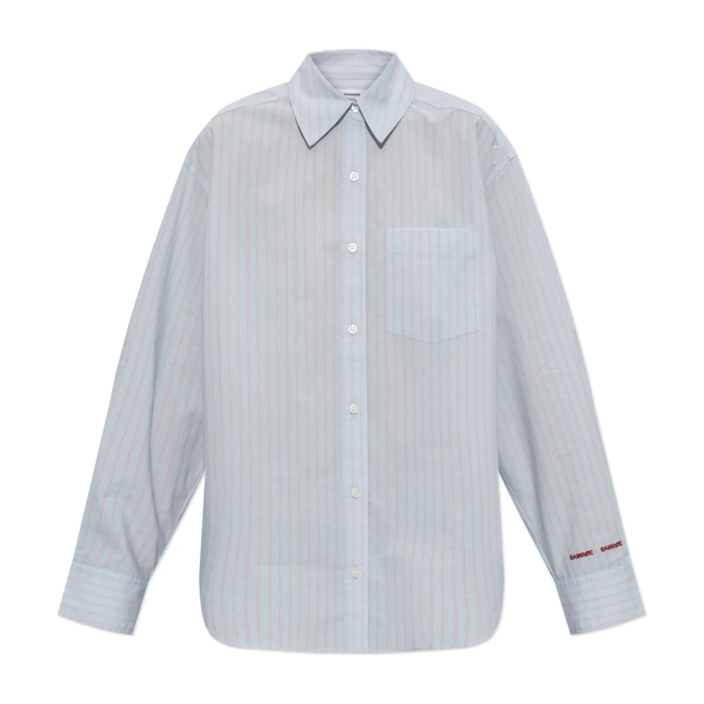 Samsøe Samsøe Shirts, Female, Xs, Salova Pocket Shirt Blue