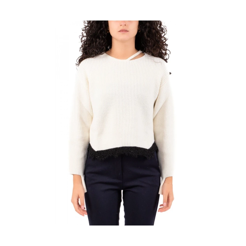 pinko Stijlvolle Top voor Vrouwen in Roze White Dames