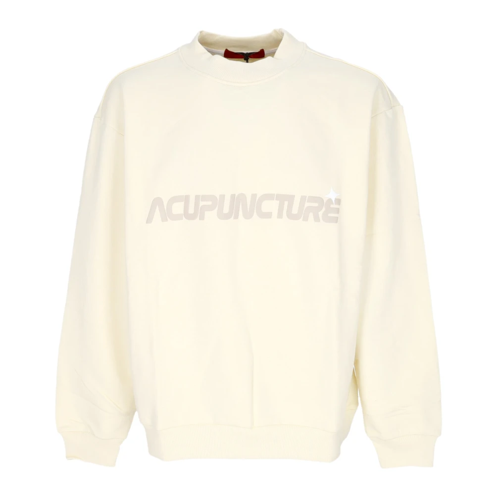 Acupuncture Licht Crewneck Sweatshirt met Bear Print Beige Heren