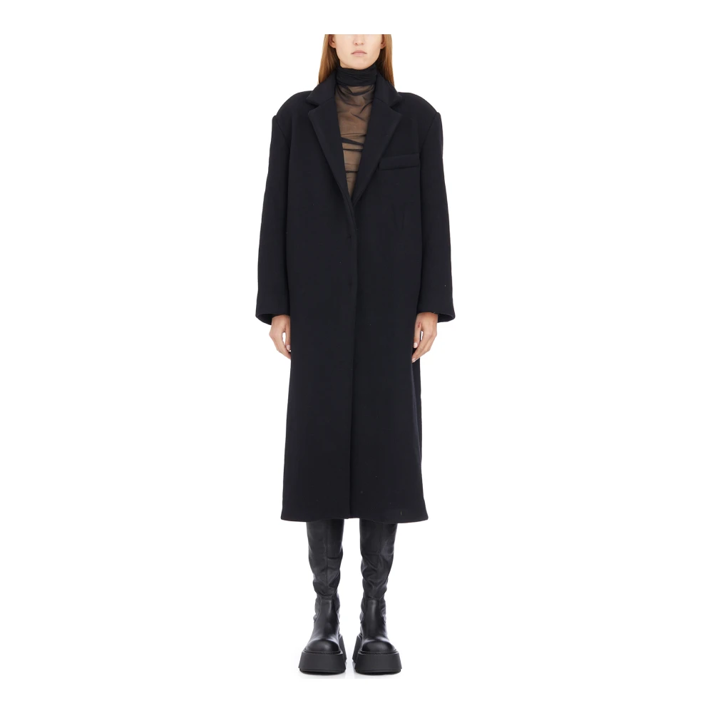 Andrea Ya aqov Lange wollen jas Black Dames