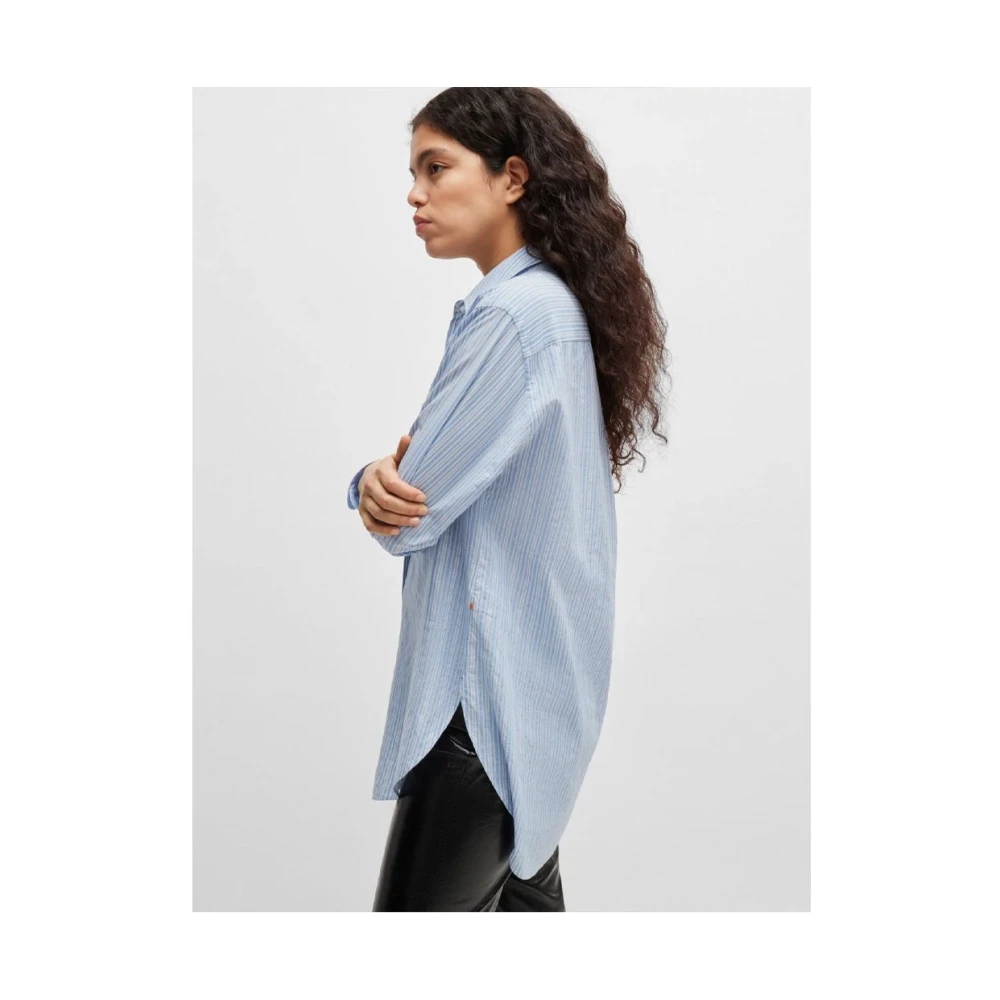 Boss Orange Stijlvolle Shirt voor Mannen Blue Dames