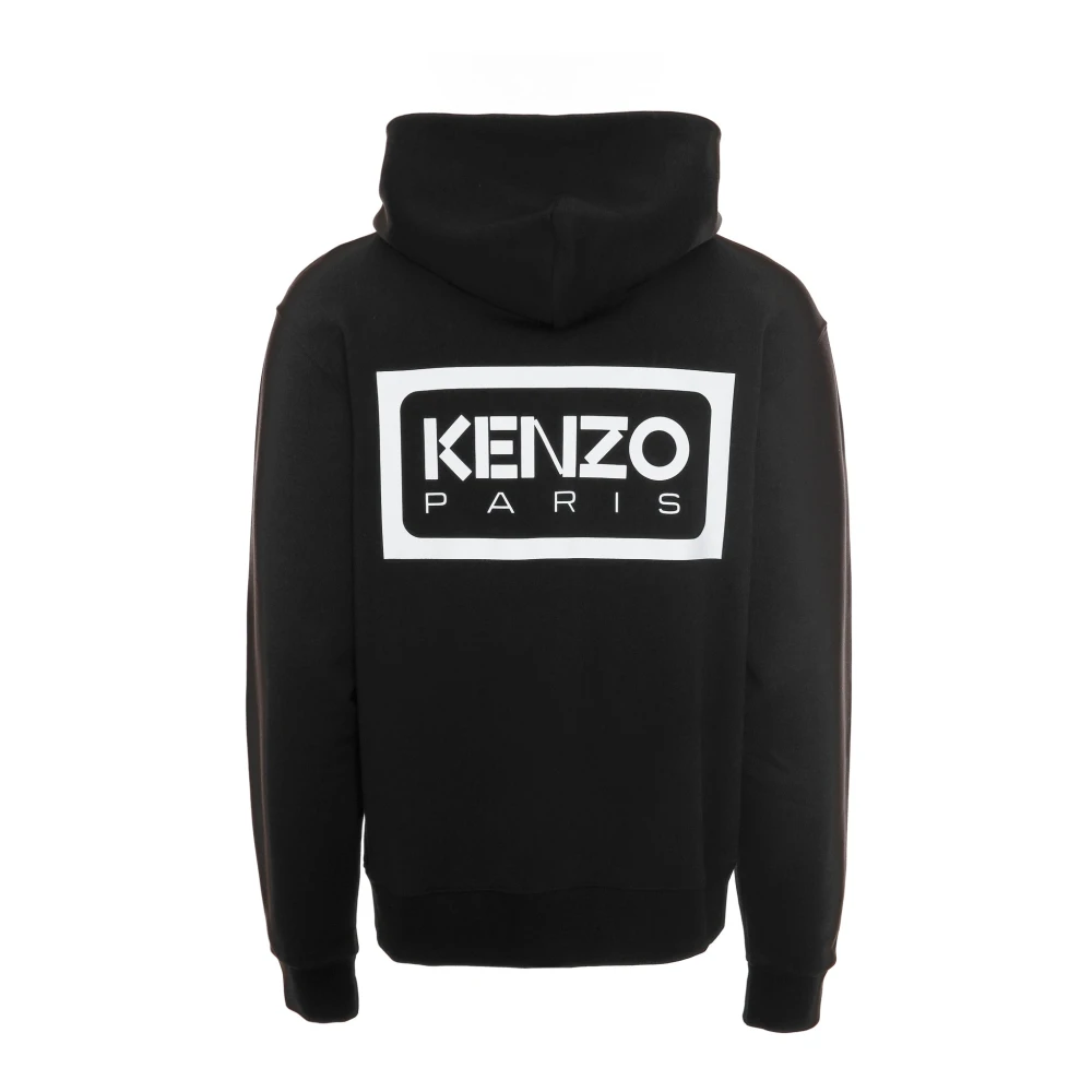Kenzo Bicolor Hoodie Streetwear Stijl Black Heren