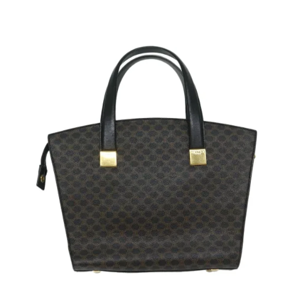 Celine Vintage Pre-owned Canvas handbags Black Dames