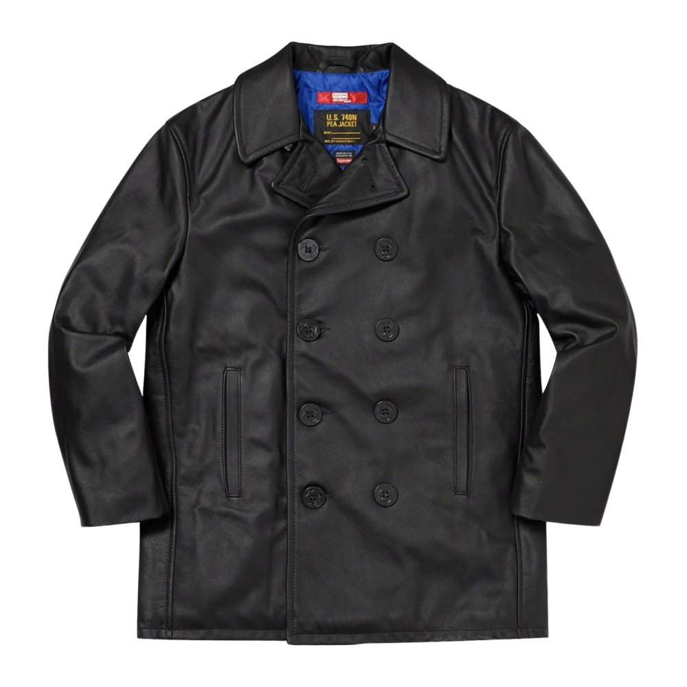 Comme des Garçons Beperkte oplage Leren Peacoat Zwart Black Heren