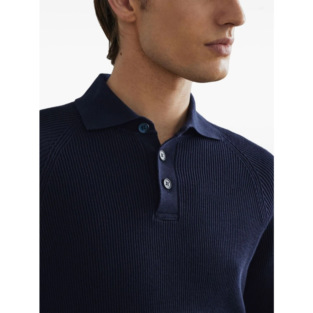 BRUNELLO CUCINELLI Stijlvolle T-shirts en Polos Blue Heren