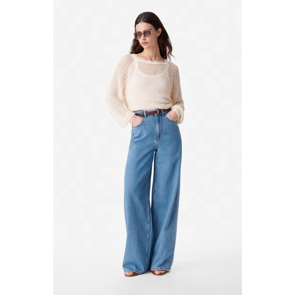 Vanessa Bruno Flared Leg Jeans Blue Dames