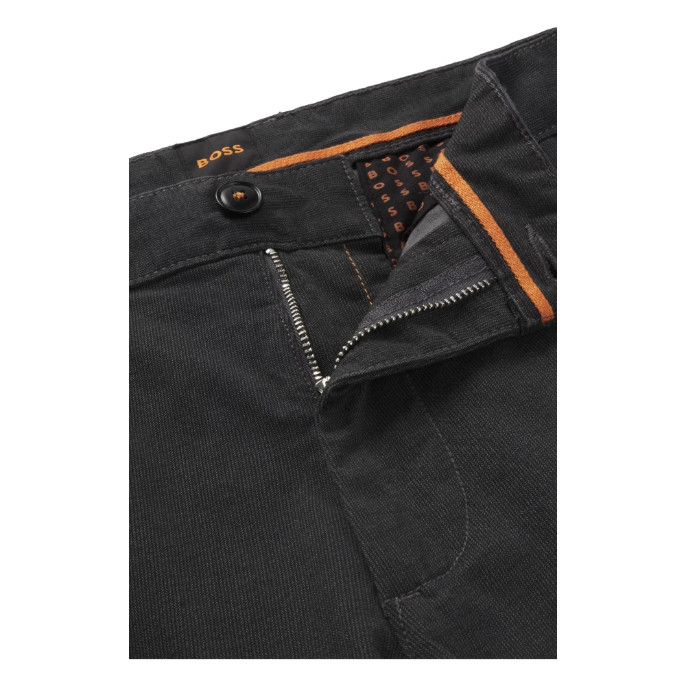 Hugo Boss Oranje Chino Slim Fit Broek Black Heren