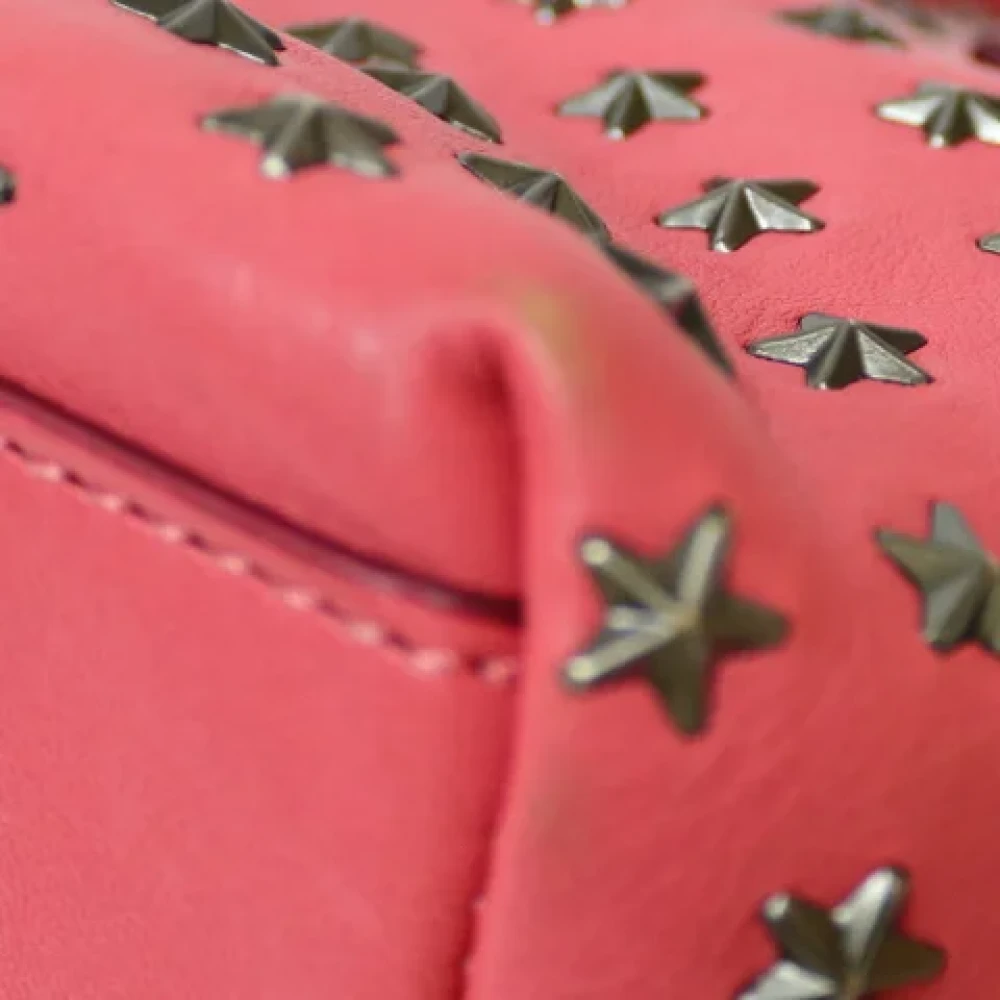 Jimmy Choo Pre-owned Fabric shoulder-bags Red Dames