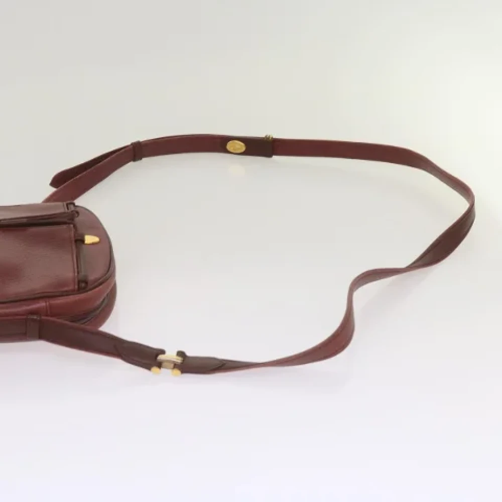 Cartier Vintage Pre-owned Leather shoulder-bags Red Dames