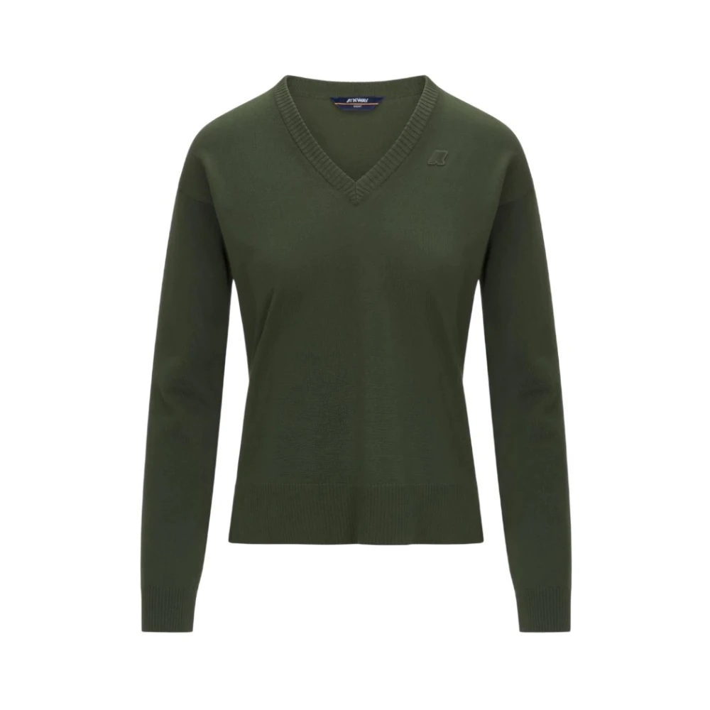 K-Way Mujer Verde - Suéter Corte Regular Elegante - Knitwear - S