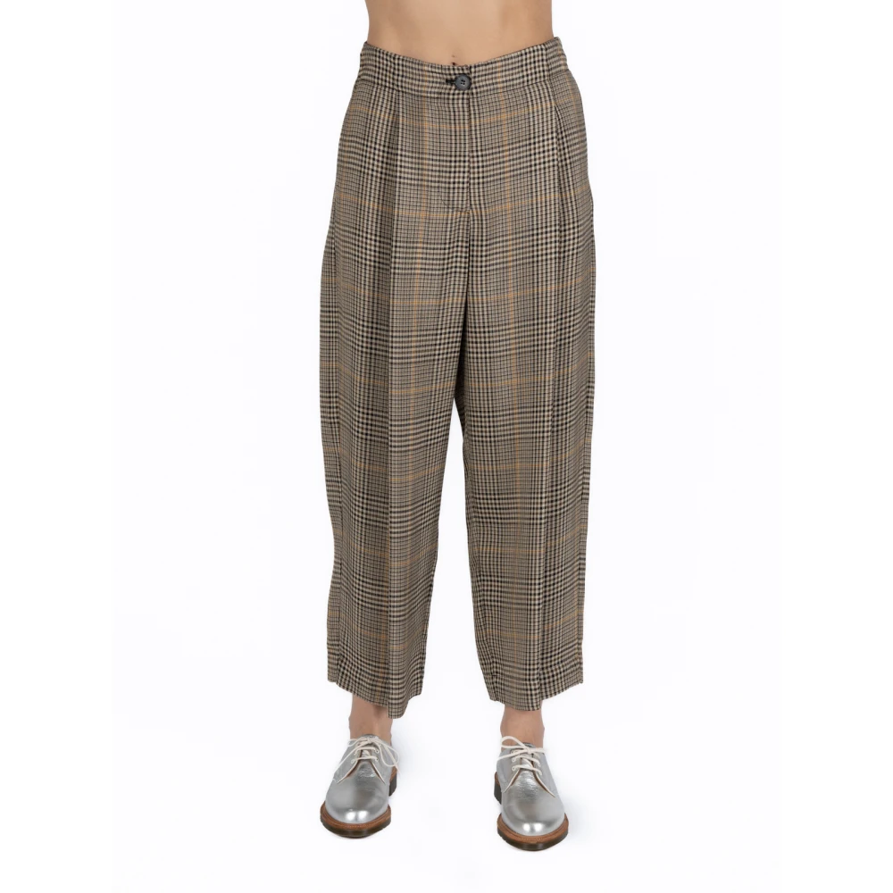 Phisique du Role Shepherds Check Straight-Leg Broek Multicolor Dames