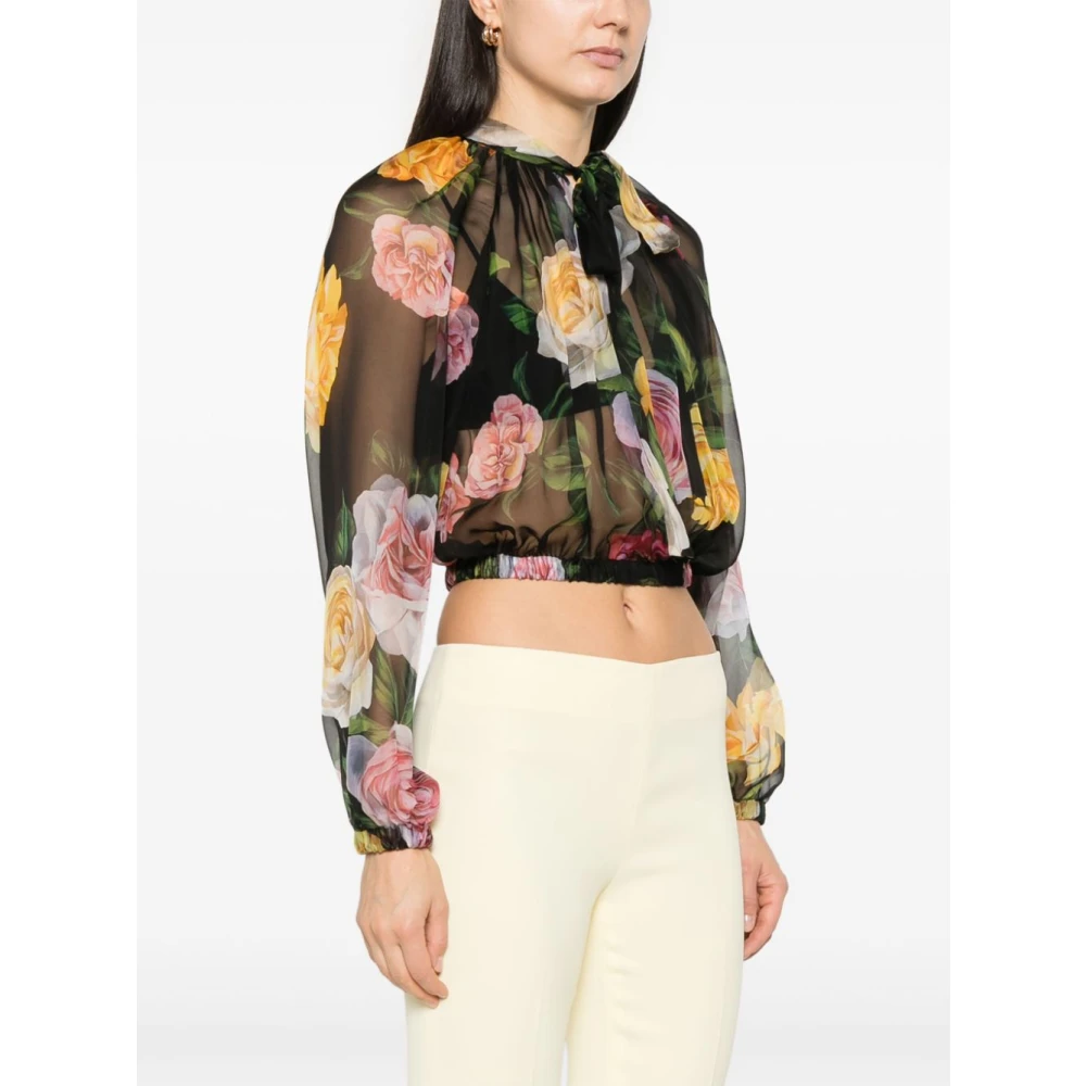 Dolce & Gabbana Elegant Nero E Rosa Topwear Ss25 Multicolor Dames
