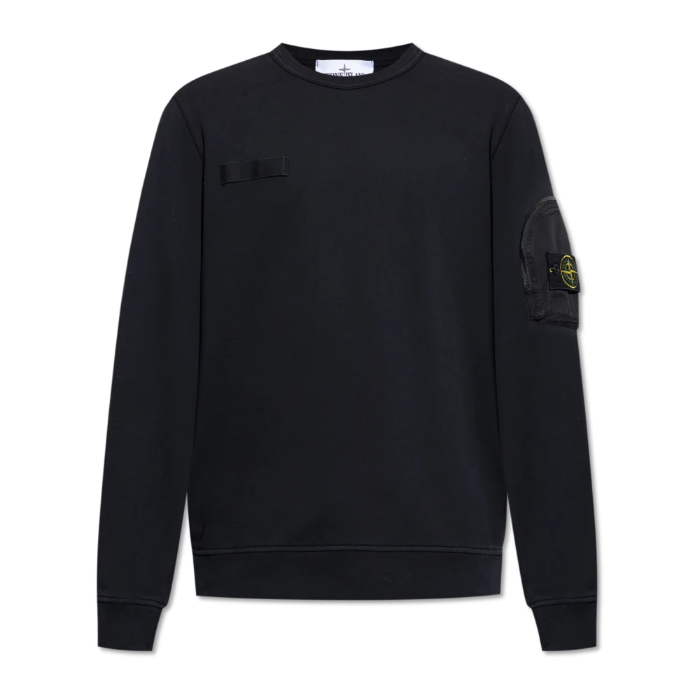 Stone Island Sweatshirt met mouwzak Black Heren
