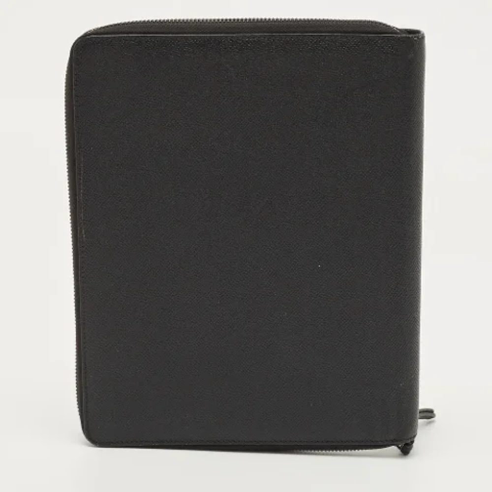 Burberry Vintage Pre-owned Leather home-office Black Dames