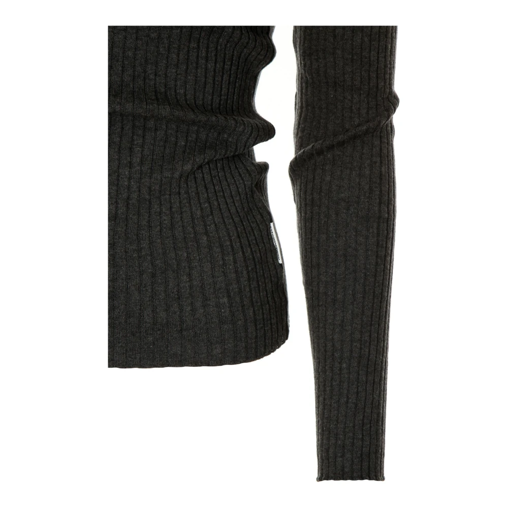 ARMEDANGELS Stijlvolle Gebreide Trui met Opstaande Kraag Gray Dames