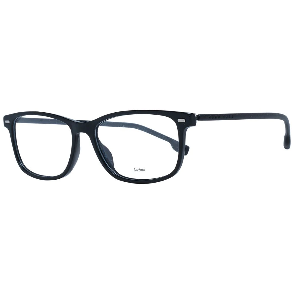 Hugo Men's Black Glasses, One Size, Rectangle Optical Frames