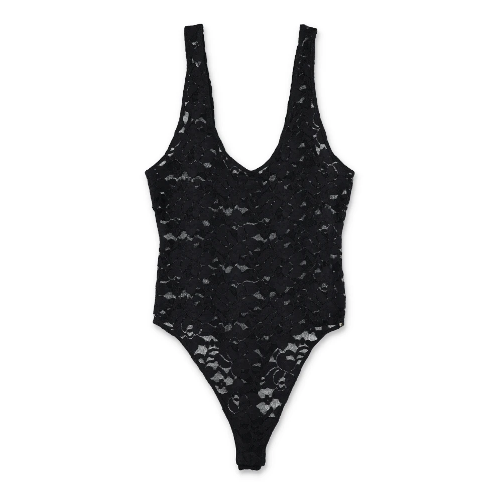 Anine Bing Zwart Kant Bodysuit Damesondergoed Black Dames