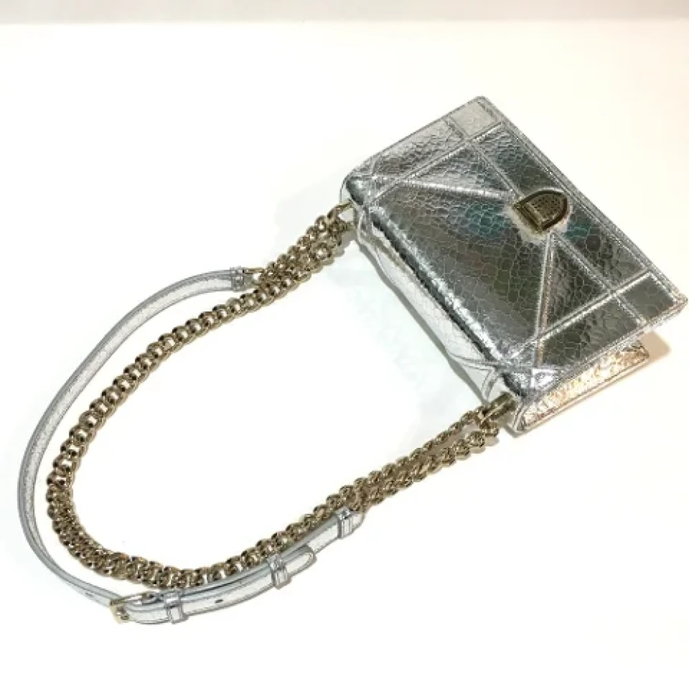 Dior Vintage Pre-owned Leather dior-bags Gray Dames