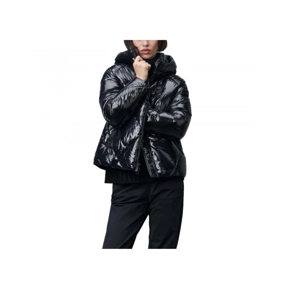 Blauer Dames Gewatteerde Jas June Zwart Black Dames