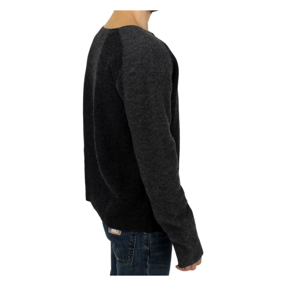 Costume National Grijze wollen trui met ronde hals Gray Heren