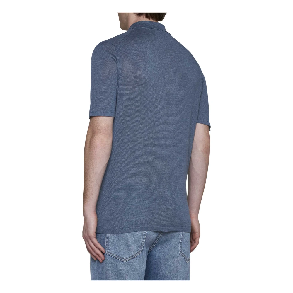 Roberto Collina Denim T-shirts en Polos Blue Heren