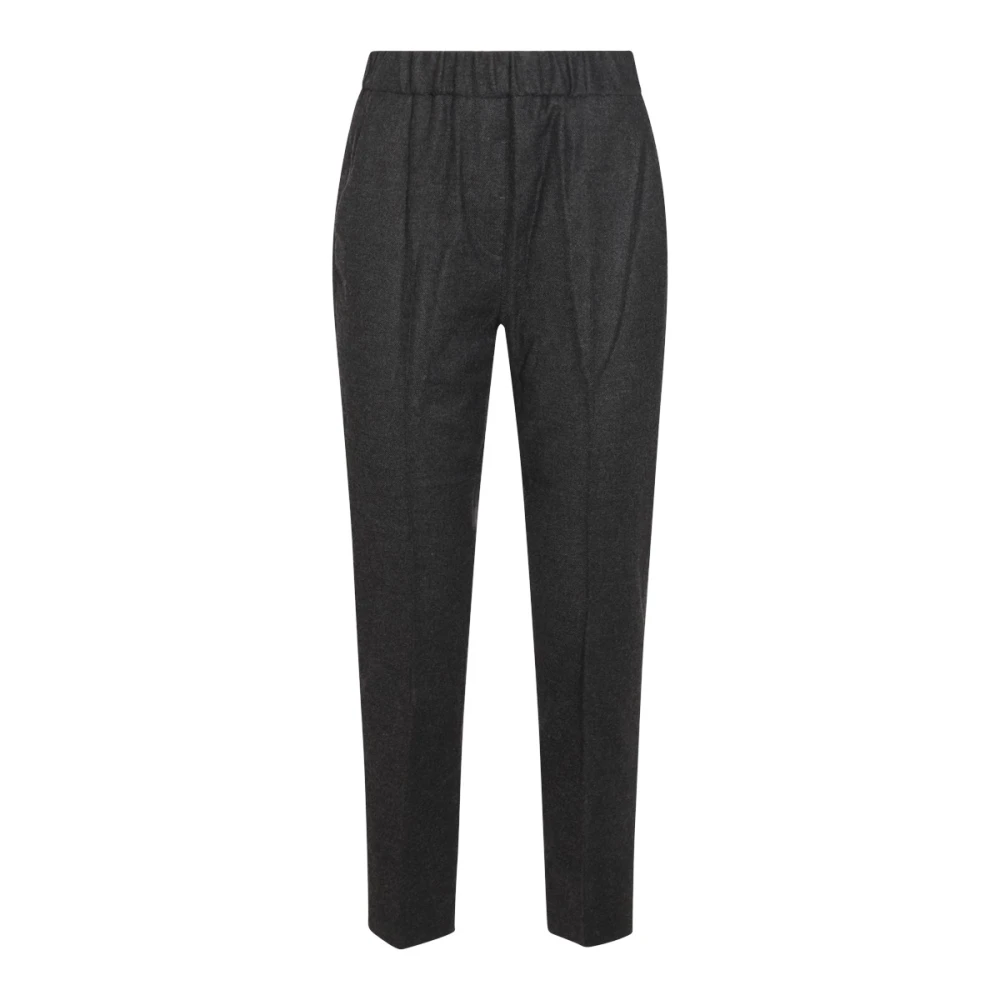 Antonelli Firenze Donkergrijze wollen broek Gray Dames