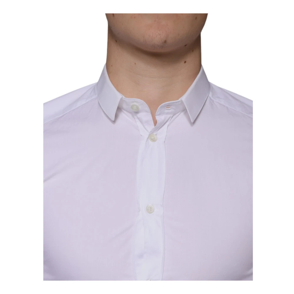 Dolce & Gabbana Witte Katoenen Overhemd Slim Fit White Heren