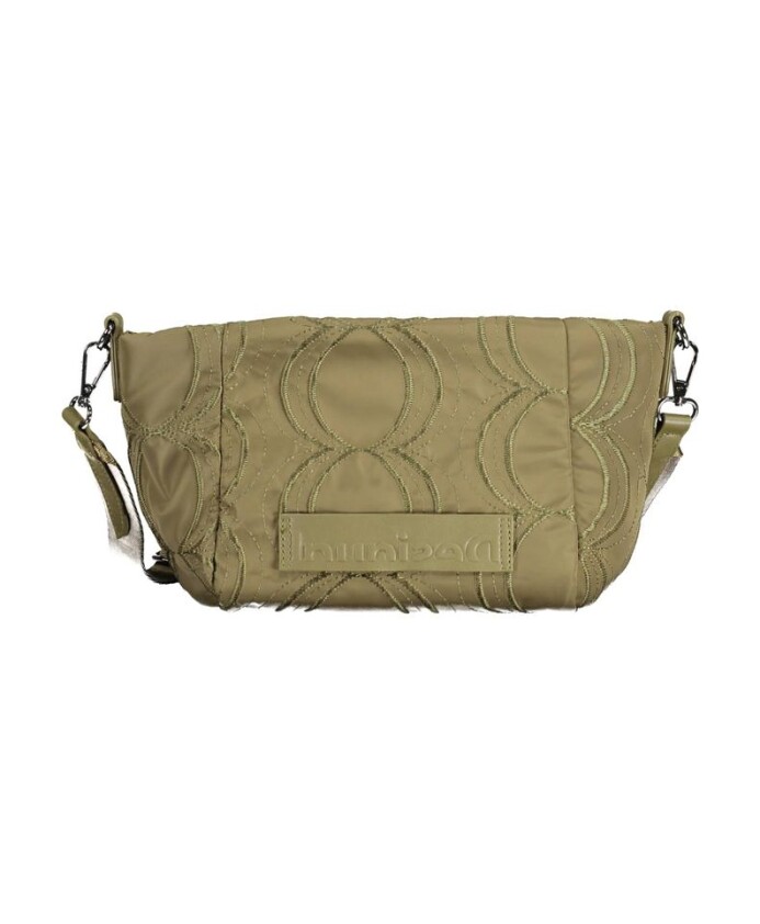 sac-a-main-en-polyester-vert-avec-broderie
