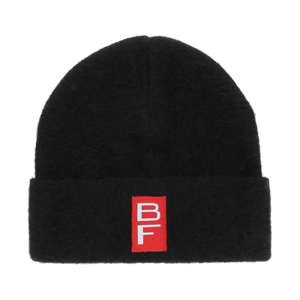 By FAR Alpaca Blend Beanie Hat met Logo Black Dames