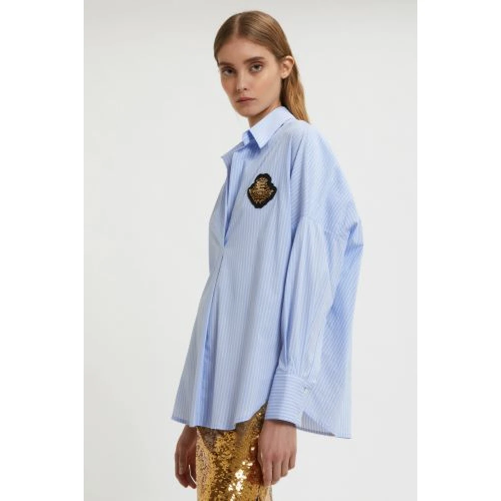 Ermanno Scervino Gestreepte Blouse Blue Dames
