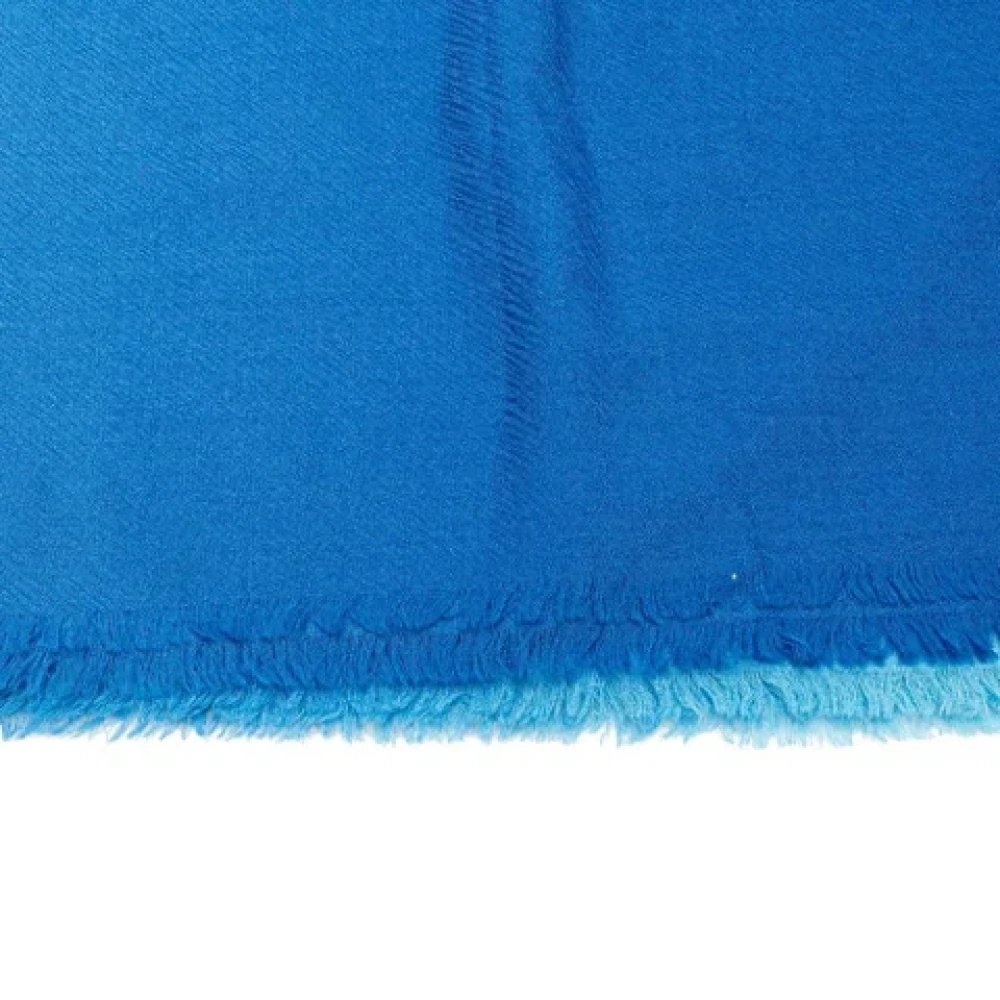 Louis Vuitton Vintage Pre-owned Wool scarves Blue Dames