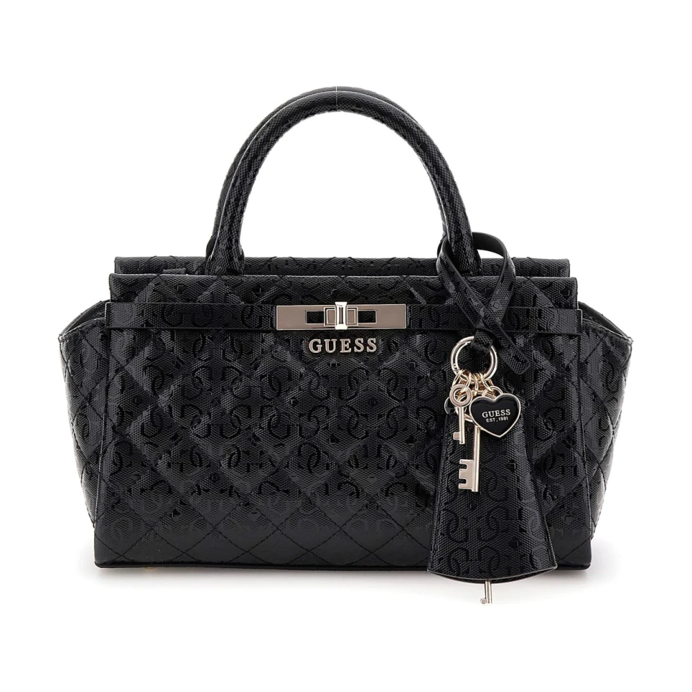 Guess Women's Black Shoulder Bag Blane Girlfriend Sat - Handbags - One Size - Bags