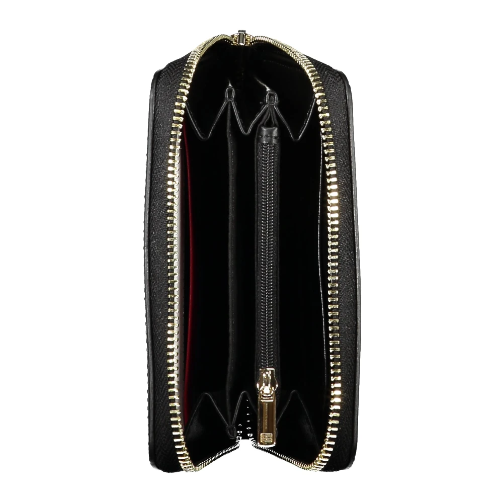 Tommy Hilfiger Damesportemonnee Zwart Rits Logo Black Dames