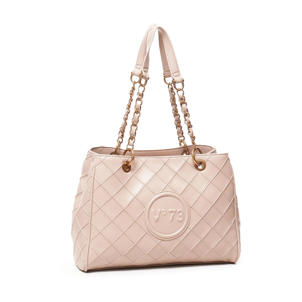 V73 Schoudertas met drie compartimenten en kettinghandvatten Beige Dames
