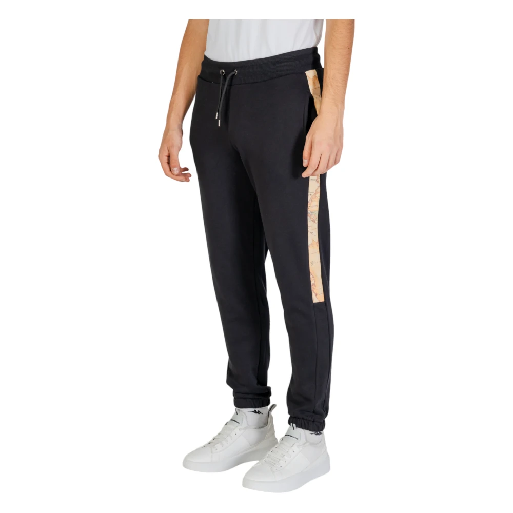 Alviero Martini 1a Classe Zwarte katoenen broek met veters Black Heren